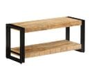 Meuble TV 90 X 30 X 40  Cm Bois De Manguier Massif