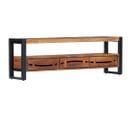 Meuble TV 140x30x45 Cm Bois D'acacia Massif