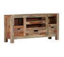 Buffet Gris 100x30x50 Cm Bois Massif