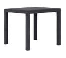 Table De Jardin Marron 79x79x72 Cm Plastique Aspect De Rotin