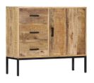 Buffet 88 X 30 X 71 Cm Bois De Manguier Massif