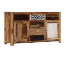 Buffet 140x40x80 Cm Bois De Sesham Massif