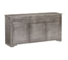 Buffet 3 Portes 3 Tiroirs Manguier Massif Gris Kabu - 160 x 40 x 80 cm