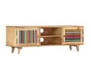 Meuble TV 120x30x40 Cm Bois Massif De Manguier