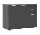 Buffet Noir Brillant 107x35x80,5 Cm