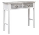 Table Console Gris 90 X 30 X 77 Cm Bois