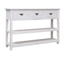 Table Console Antique Blanc 115 X 30 X 76 Cm Bois