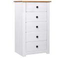 Buffet Blanc 46x40x89 Cm Pin Gamme Panama