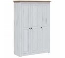 Garde-robe 3 Portes Blanc 118x50x171,5cm Pin Assortiment Panama