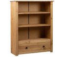 Bibliothèque 80x35x110 Cm Bois De Pin Massif Assortiment Panama