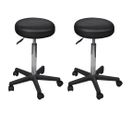 Tabourets De Bureau 2 PCs Noir 35,5x84 Cm Similicuir