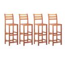 Chaises De Bar Lot De 4 Bois D'acacia Solide