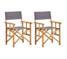 Chaises De Metteur En Scène 2 PCs Bois Massif D'acacia