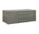 Boîte De Rangement De Jardin Résine Tressée 180x90x70 Cm Gris