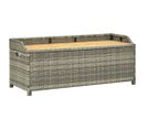 Banc De Rangement De Jardin - 120x50x50 Cm - Gris Clair