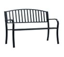 Banc De Jardin 125 Cm Noir Acier