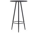 Table De Bar Noir 60x107,5 Cm Mdf