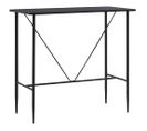 Table De Bar Noir 120x60x110 Cm Mdf