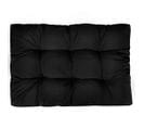 Coussin De Palette Noir 120x80x12 Cm Tissu