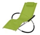 Chaise Longue Géométrique D'extérieur Acier Vert