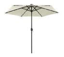 Parasol Droit Ø 270 Cm Avec LED - 270x236 Cm - Sable