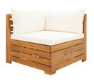 Canapé D'angle Sectionnel 1 PC Et Coussins Bois D'acacia Massif