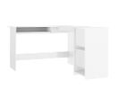 Bureau D'angle Forme De L Blanc Brillant 120x140x75cm Aggloméré