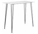 Table De Bar Blanc 120x60x105 Cm