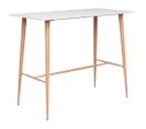 Table De Bar Blanc 120x60x105 Cm