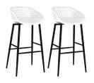 Chaises De Bar Lot De 2 Blanc