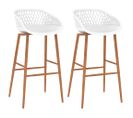 Chaises De Bar Lot De 2 Blanc