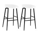 Chaises De Bar Lot De 2 Blanc