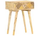 Table De Chevet 43 X 30 X 58 Cm Bois De Manguier Massif