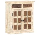 Buffet Blanc 65x30x75 Cm Bois De Manguier Massif