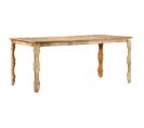 Table De Salle À Manger 180x90x76cm Bois De Récupération Solide