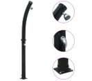 Douche Solaire Noir 214 Cm 20 L