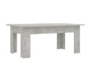 Table Basse Gris Béton 100x60x42 Cm Aggloméré