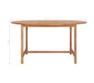 Table De Jardin Ronde En Bois - 150x76 Cm - Marron Brun