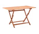 Table Pliable De Jardin 120x70x75 Cm Bois D'eucalyptus Solide