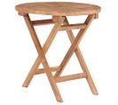 Table Pliable De Jardin 45 Cm Bois De Teck Solide