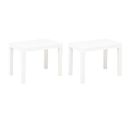 Bancs De Jardin 2 PCs Blanc Plastique