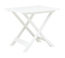 Table Pliable De Jardin Blanc 79x72x70 Cm Plastique