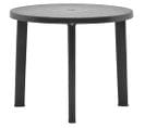 Table De Jardin Anthracite 89 Cm Plastique