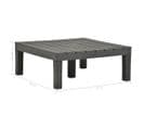 Table Basse De Jardin Durable - 78x78x31 Cm - Gris Anthracite