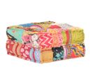 Pouf 60x70x36 Cm Patchwork Tissu