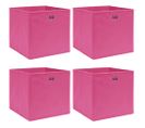 Boîtes De Rangement 4 PCs Rose 32x32x32 Cm Tissu