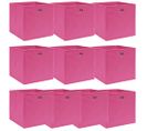 Boîtes De Rangement 10 PCs Rose 32x32x32 Cm Tissu