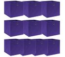 Boîtes De Rangement 10 PCs Violet 32x32x32 Cm Tissu