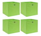 Boîtes De Rangement 4 PCs Vert 32x32x32 Cm Tissu