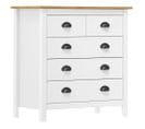 Buffet Hill Blanc 79x40x80 Cm Bois De Pin Solide